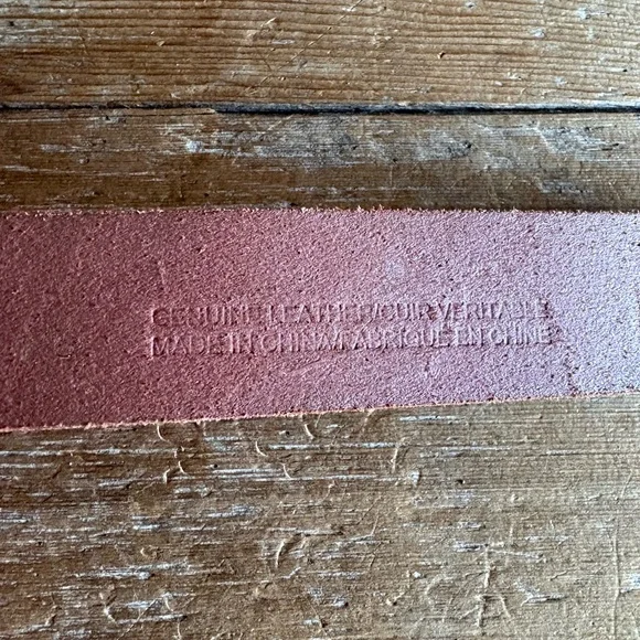 Anthropologie Tan Leather Belt with Brass Toned Western Style Buckle - Picture 3 of 12